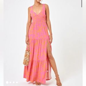 NWT L*Space Printed Lilikoi Dress - Path to Paradise swim cover up dress